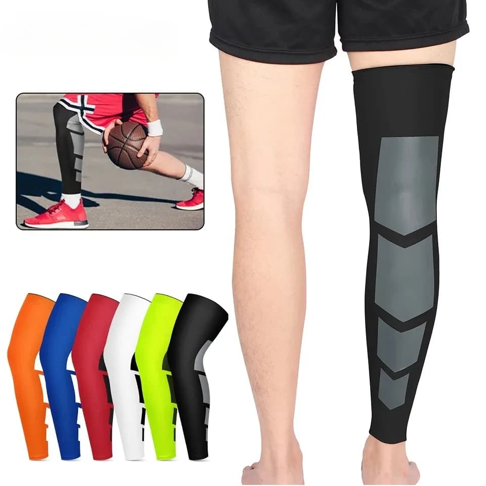 1 piece of leg compression sleeves, stretch elastic compression leggings, sports protection, knee support, basketball, football