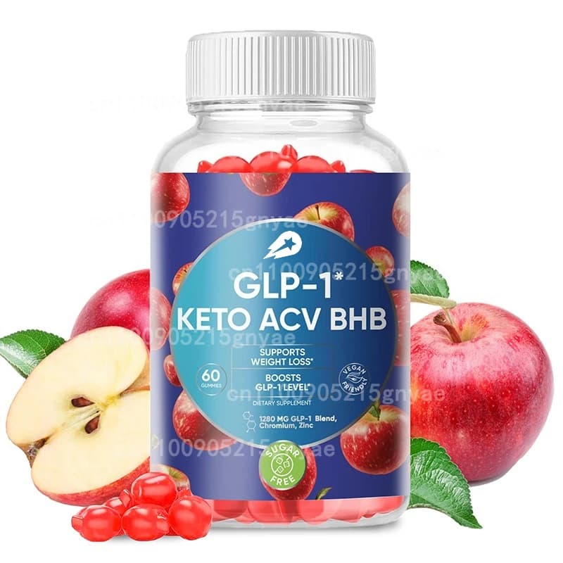 ACV inflatable caramel supplement, containing apple vinegar and vitamin B12, vegetarian, detoxifying and purifying, 60 gommose candies