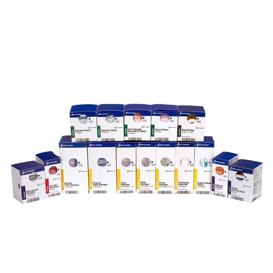 Kit di Pronto Soccorso SmartCompliance 700002 per 50 Persone, Ricarica per Aziende, Cantieri e Casa, 237 Pezzi