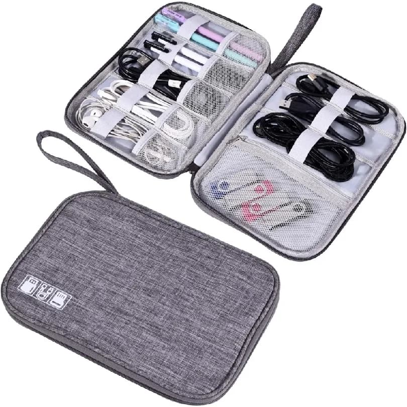 Borsa Organizer per Elettronica Impermeabile, Custodia da Viaggio Universale per Cavi e Accessori Elettronici