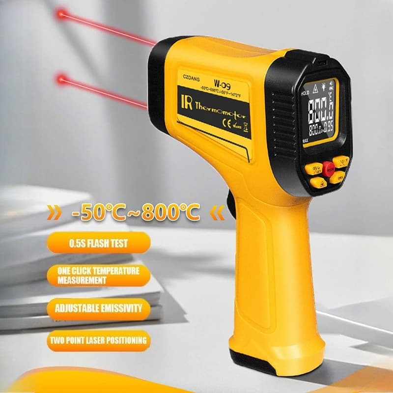 Moderna pistola multifunzionale per la temperatura laser a infrarossi, misurazione ad alta precisione, termometro industriale, parti di utensili FYTC