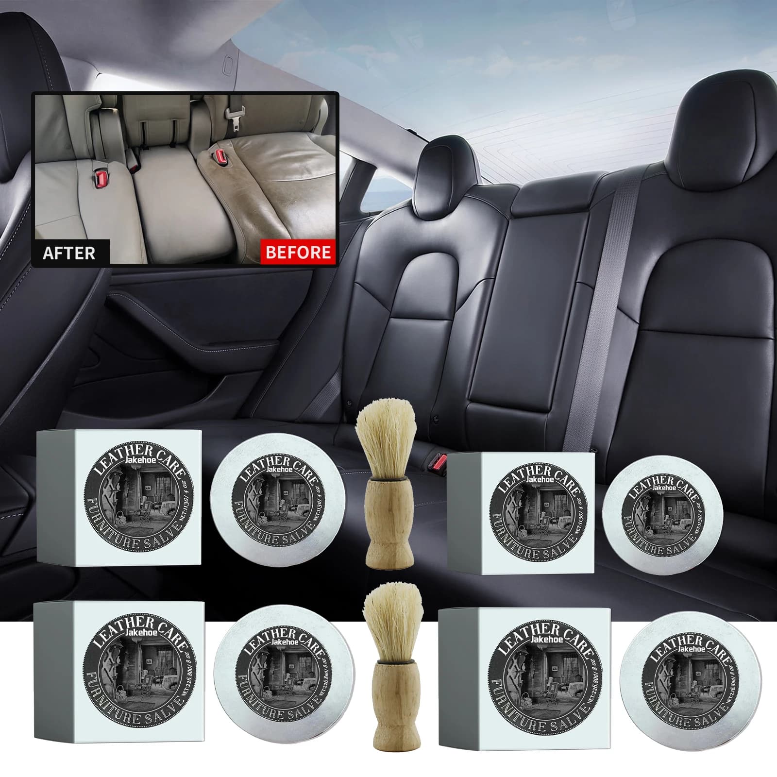 Set di spazzole per grasso per mobili in pelle, cuscino in pelle per auto, divano di casa, scarpe in pelle, pulizia, ristrutturazione, manutenzione, grasso