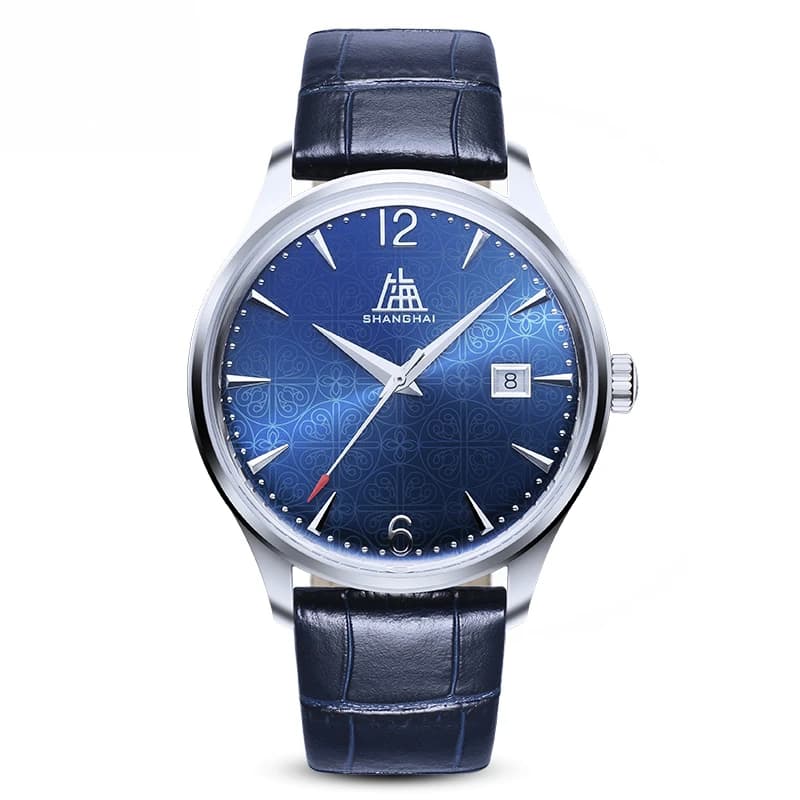 Serie di Orologi Shanghai con Calendario, Serie Floreale, Orologi da Uomo e da Donna, e Orologi Meccanici Impermeabili per il Tempo Libero