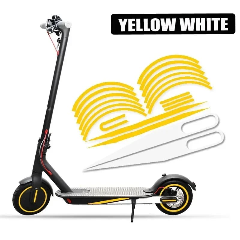 1Set Reflective PVC Scooter Night Riding Warning Strip Decals Waterproof Modification For Xiaomi Mijia M365