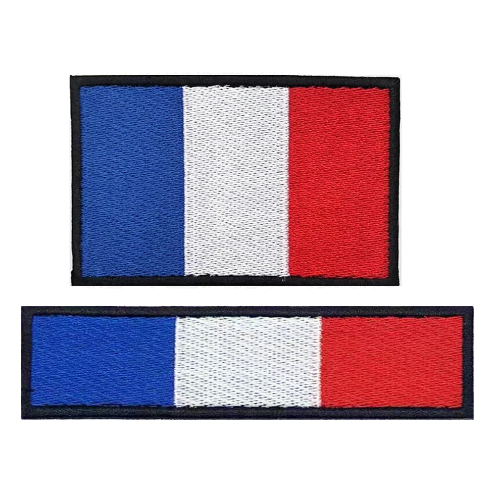 1PC France National Flag Armband Embroidered Patch Hook & Loop Or Iron On Embroidery Badge Cloth Military Moral Stripe