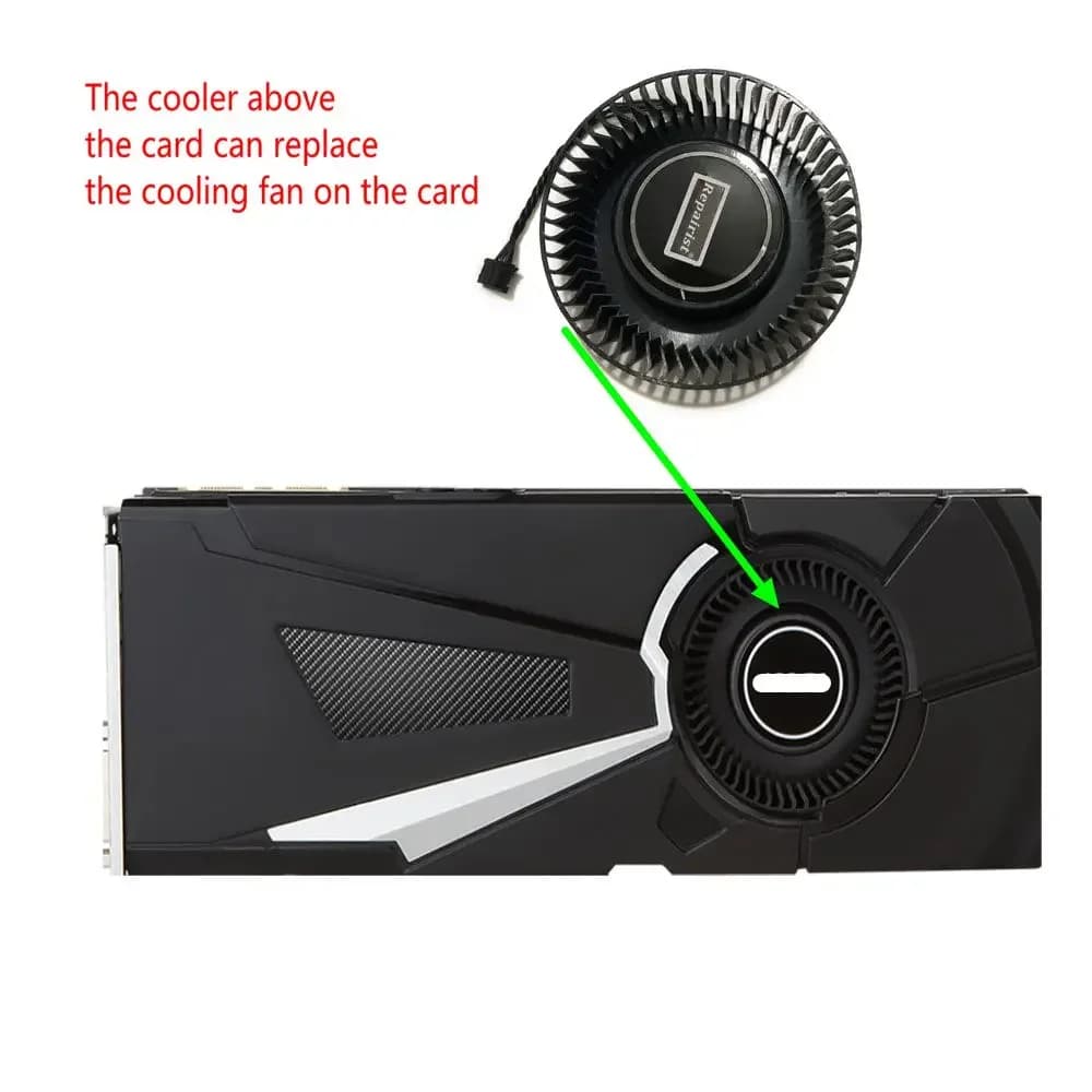 Muslimb, MSI CMP 50 HX Miner Cooler, ventola per schede Video da gioco, dimensioni 65mm di diametro, per MSI NVIDIA CMP 50HX MINER