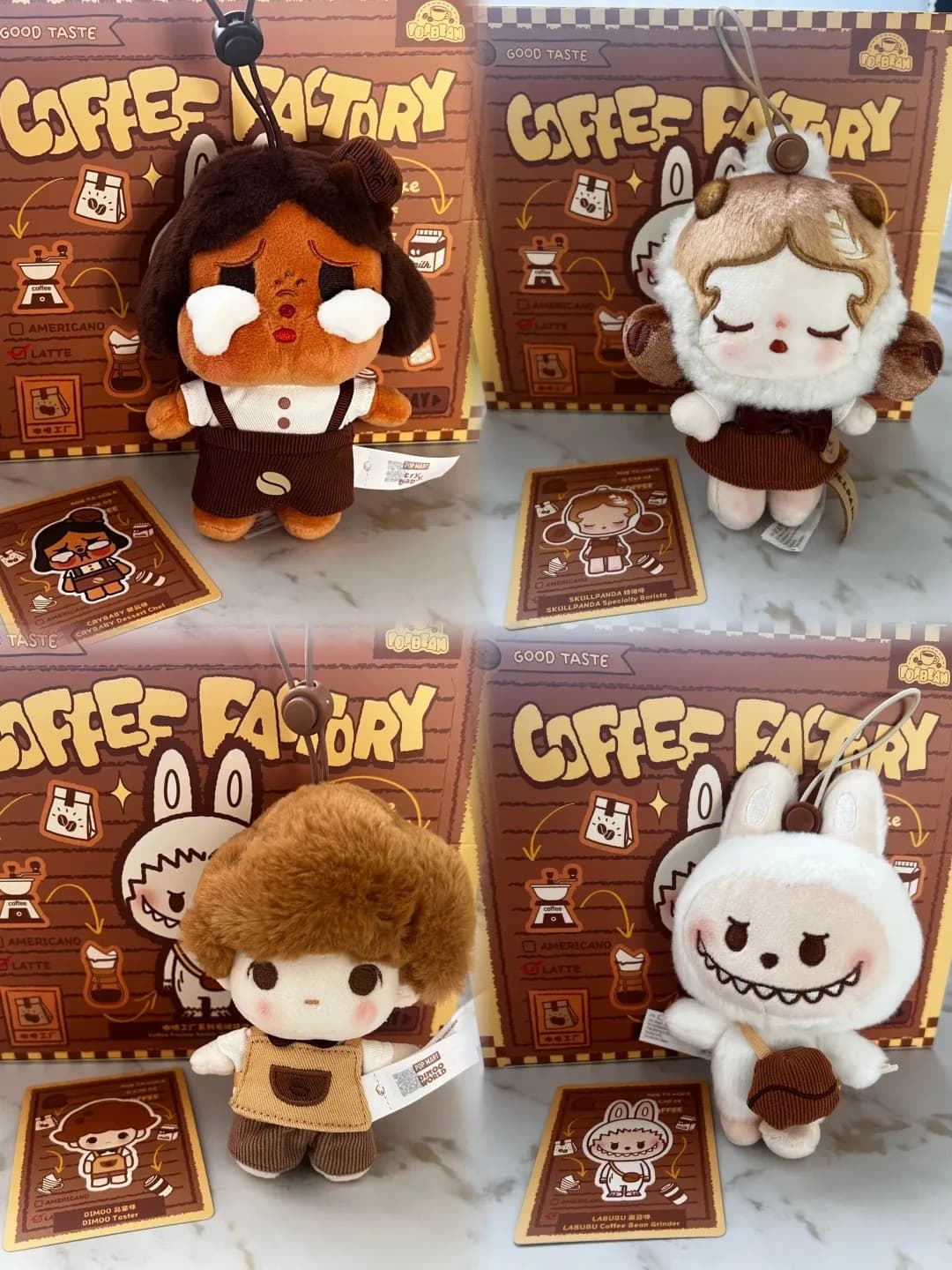 Disponibile POPMART POP BEAN COFFEE FACTORY Serie Mystery Blind Box Giocattoli Anime Figure Ciondolo Sorpresa Regali di Compleanno Collezioni