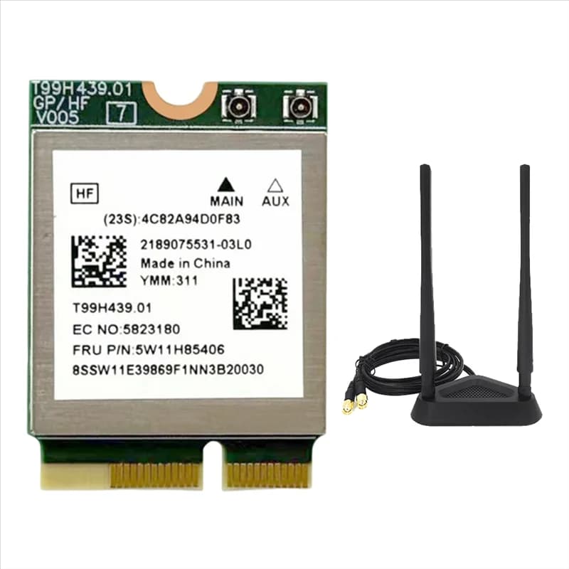 ELECT-MT7927 Scheda Wifi7 + Antenna SMA 2.4G/5G/6G 8774M Scheda Wifi wireless tribanda Gigabit BT5.4 Scheda di rete wireless