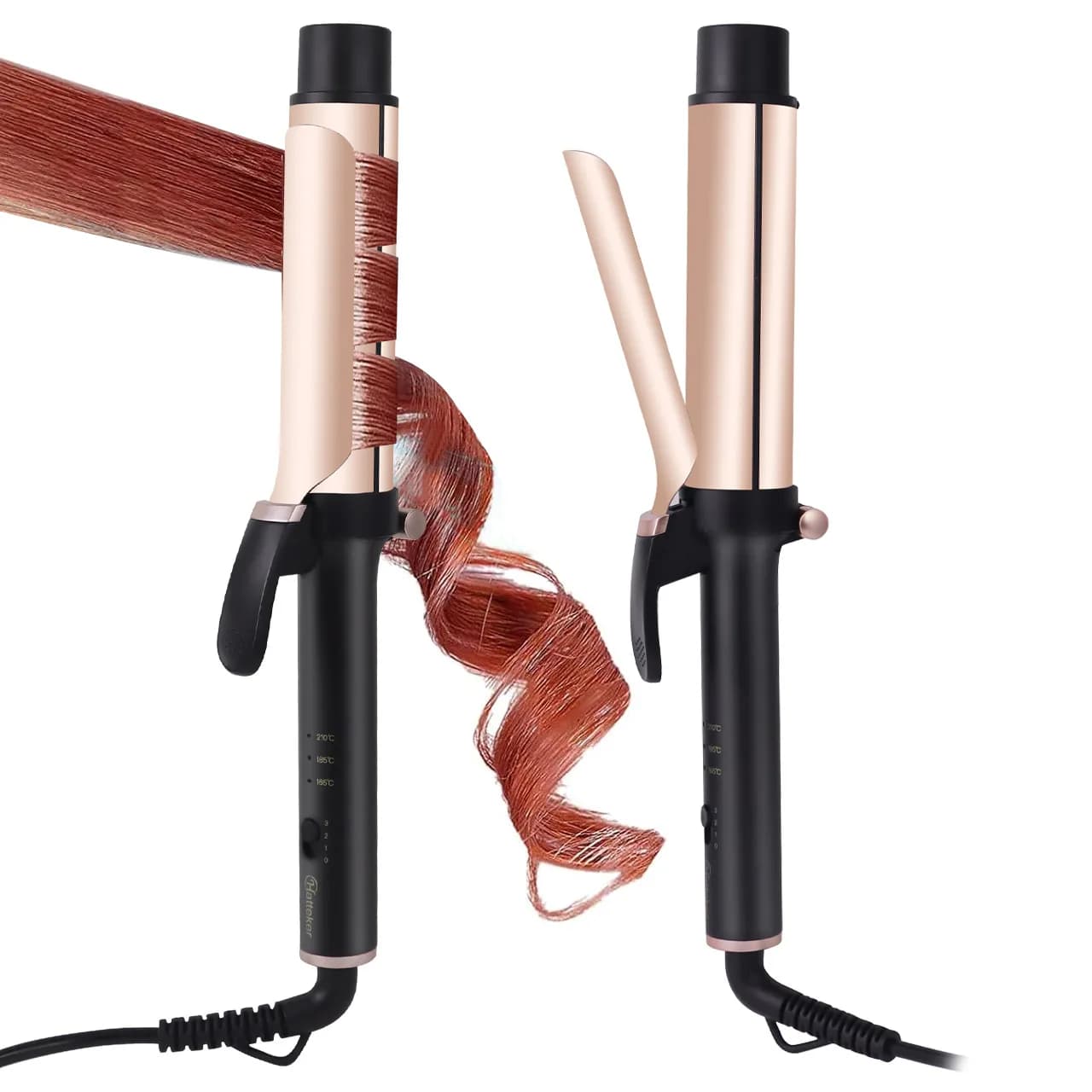 Hatteker Iron Harnesses Electric Hair for Women Temperature Control at 3 Levels Bigodino for Ceramic Hair Protection Tool for Home Use US