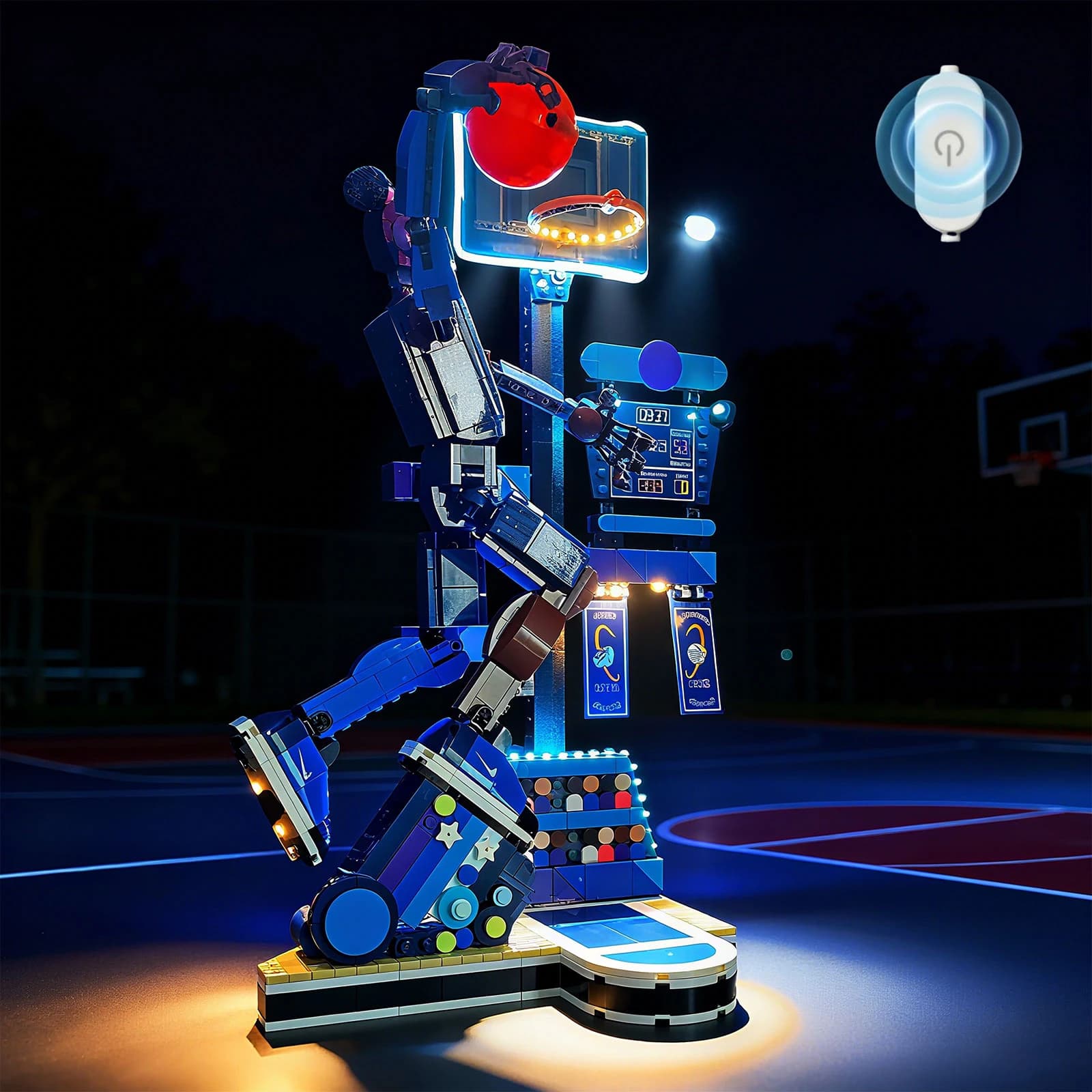 Kit di illuminazione a LED LYBMTWF compatibile con il modello Lego 43010 Slam Dunk (NON include i mattoncini del modello)