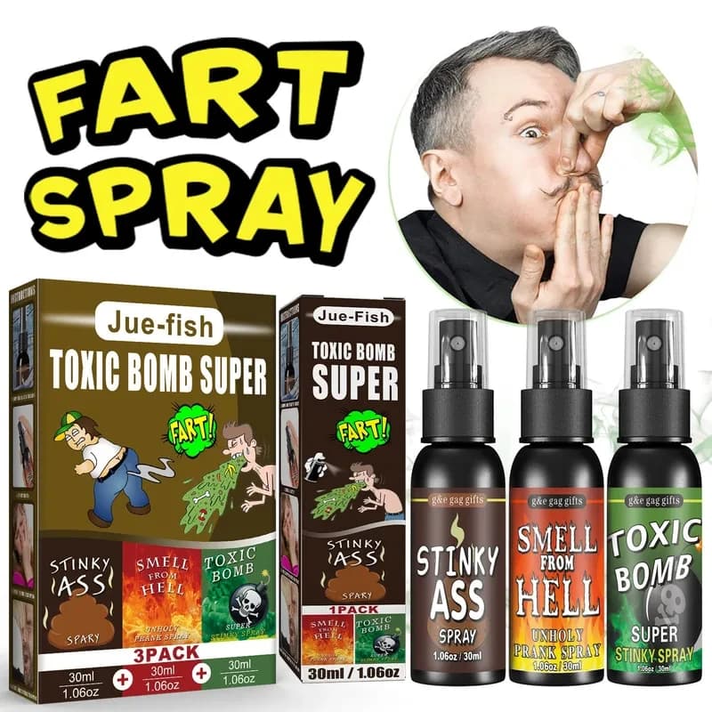 1-5 pcs 30 ml Scores Gag Spray Screen Plastic Scenter Stinky Gags Resupply Party Spray Can Punish Not Toxic For Halloween