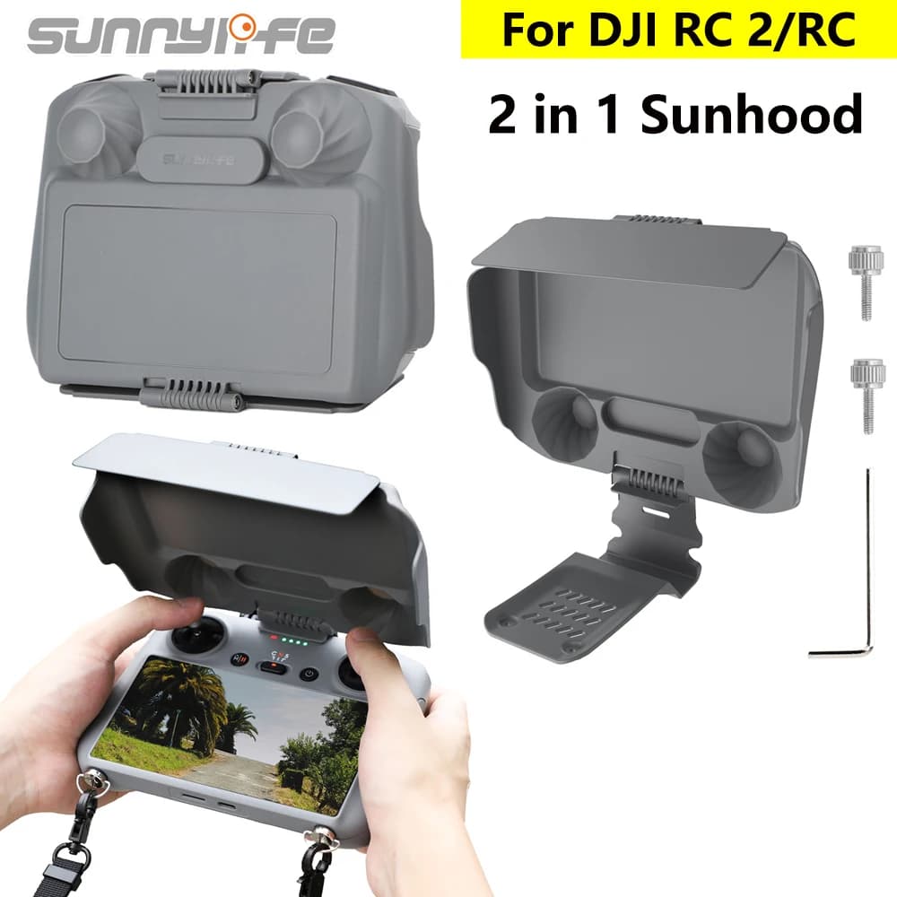 Sunnylife RC 2 Joystick parasole Protezione parasole per DJI Mini 4 Pro/Air3/Flip RC 2/1 Telecomando Protezione schermo intero