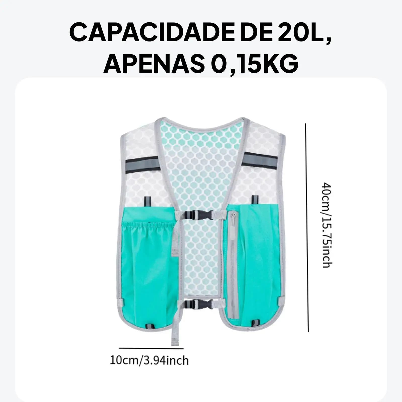 Zaino Idratazione per Trail Running, Gilet Leggero in Nylon con Sacca d'Acqua e Vano Portaoggetti Organizzato per Ciclismo, Campeggio, Escursionismo