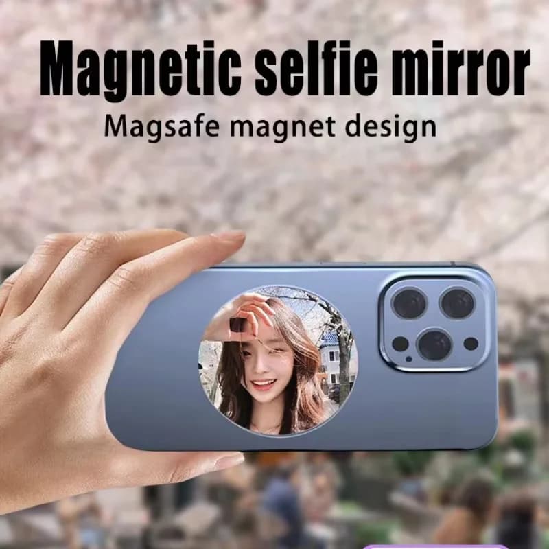 MagSafe Specchio magnetico per telefono posteriore per selfie Vlog Specchio convesso per fotocamera HD per assistenza fotografica per iPhone Accessori fotografici Samsung