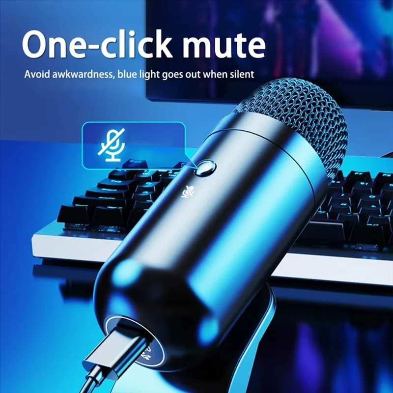 -A20Z Microfono cablato USB Connect Plug And Play ad alte prestazioni per giochi PC Conferenze Mute one-touch