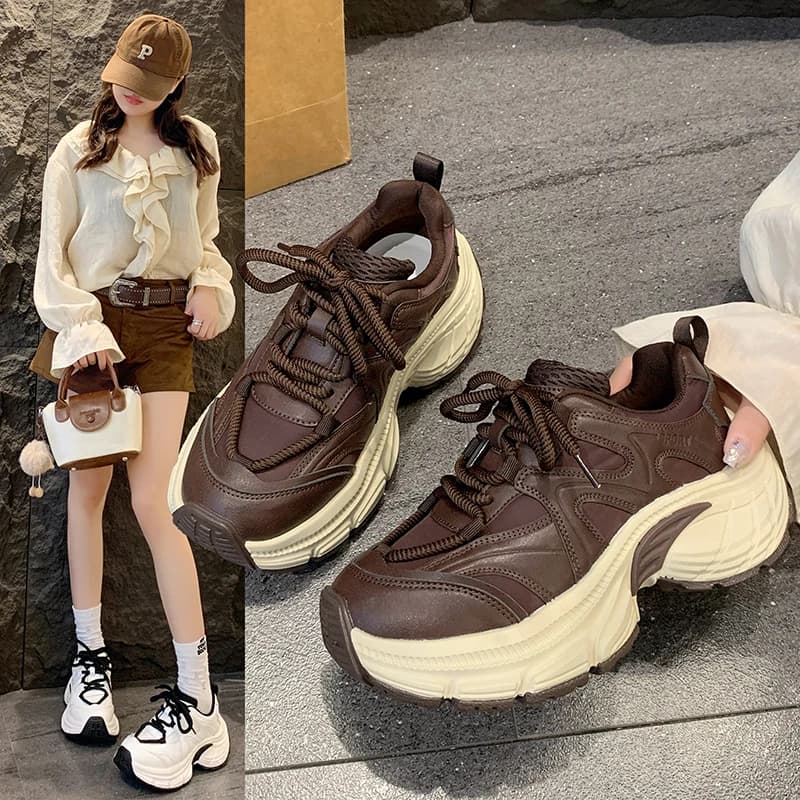 2025 Scarpe da donna Nuove sneakers casual e alla moda Sport - Sneakers in tessuto con mosca, suola spessa - Calzini versatili e -Scarpe alla moda