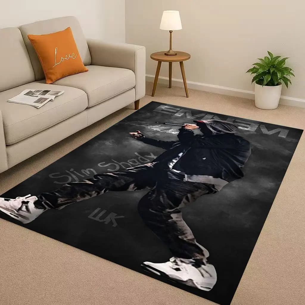 27 stile Rap God Eminem Hip-Hop Rapper musicale Soggiorno Tappeto antiscivolo per camera da letto Sala giochi Divano, Zerbino per decorazioni per la casa