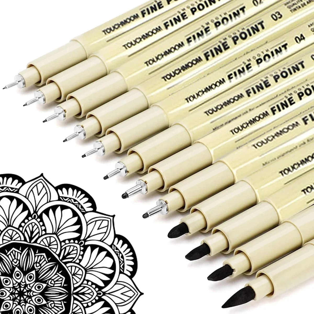6-12 Pz/set Gancio Ago Penna Dipinta A Mano Fineliner Schizzo Penna Studente Studio Forniture Per Ufficio Speciale Cancelleria Rifornimenti D'arte