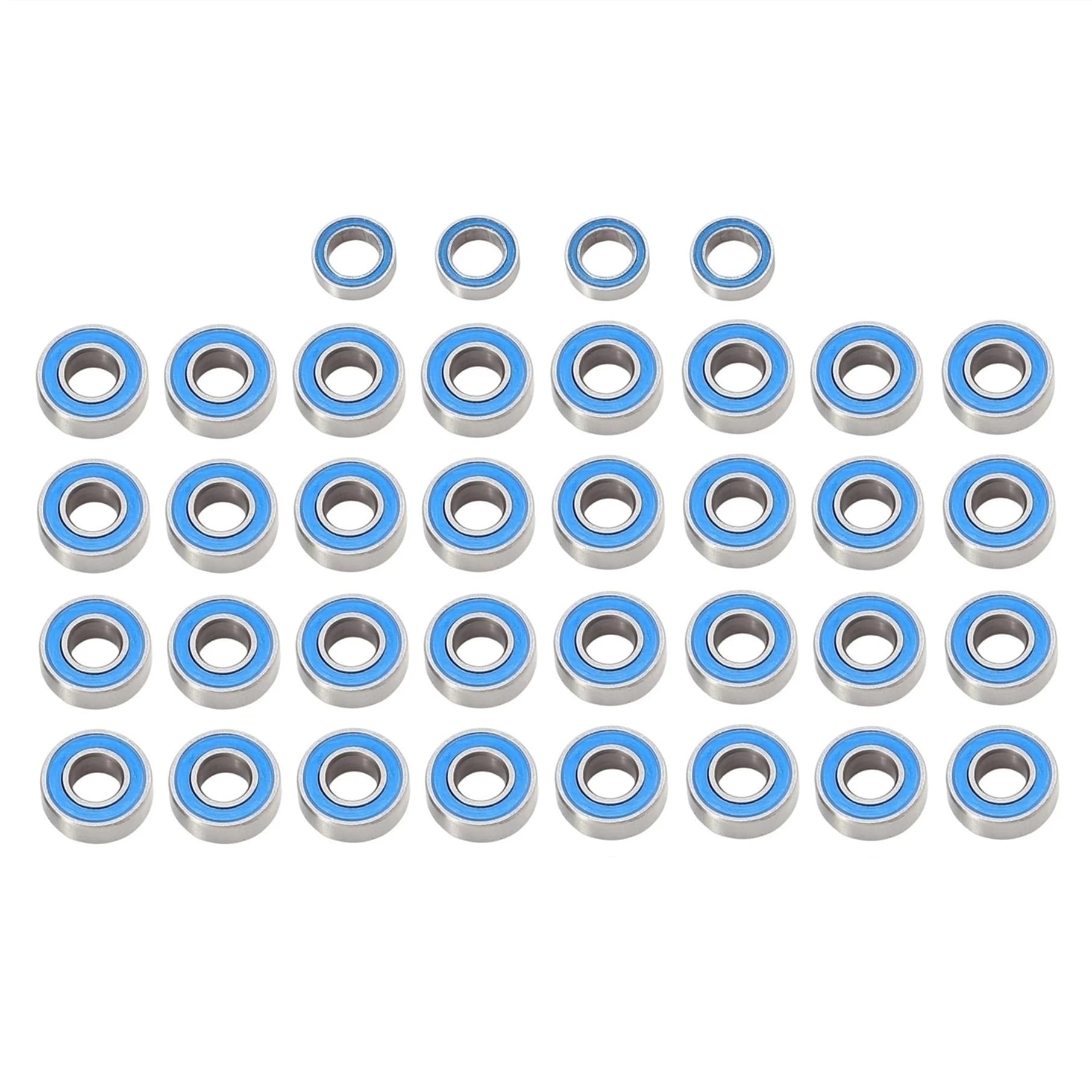 Kit cuscinetto in acciaio completamente sigillato da 36 pezzi per telaio Tamiya GF-02, set di aggiornamento con trasmissione fluida e antipolvere