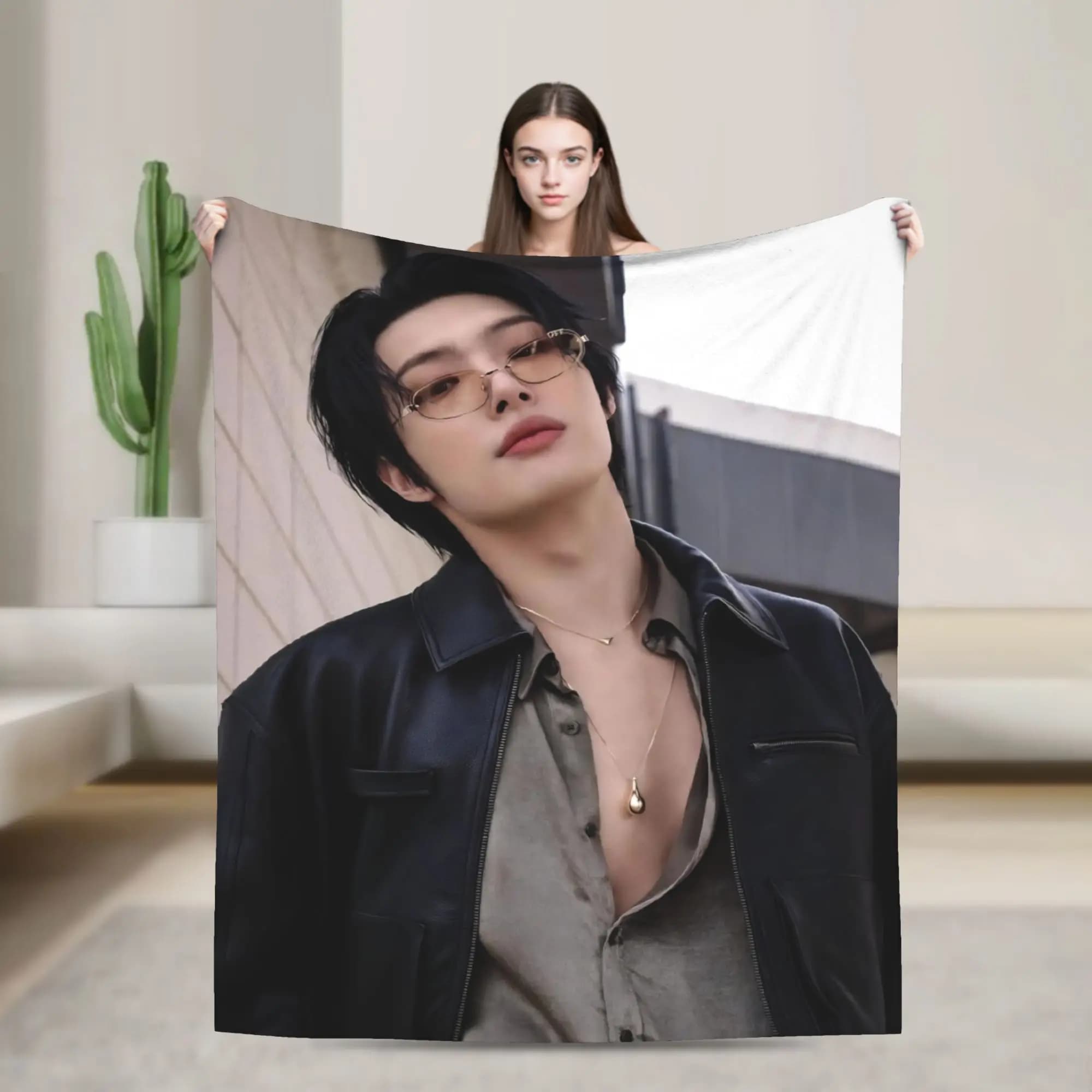 Mingi Kpop Ateez BandBlanket Quality Super Warm Throw Blanket Winter Kids Bedroom Print Bedspread