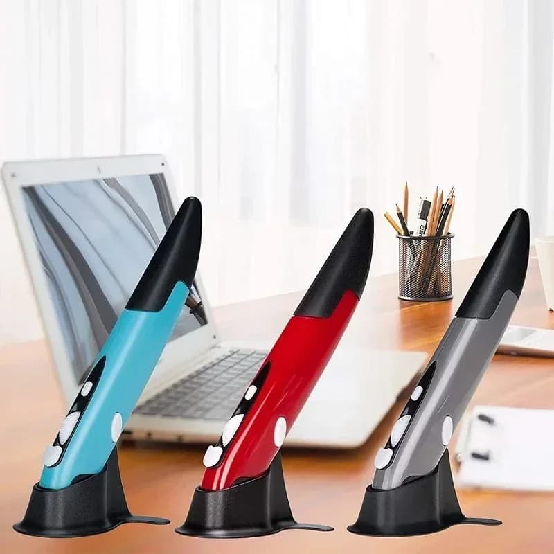 2.4G Creative Cordless Mouse Pen Handheld Smart Touch Optical Sensor Can Be Used for Meeting PPT Laptop With Adapter