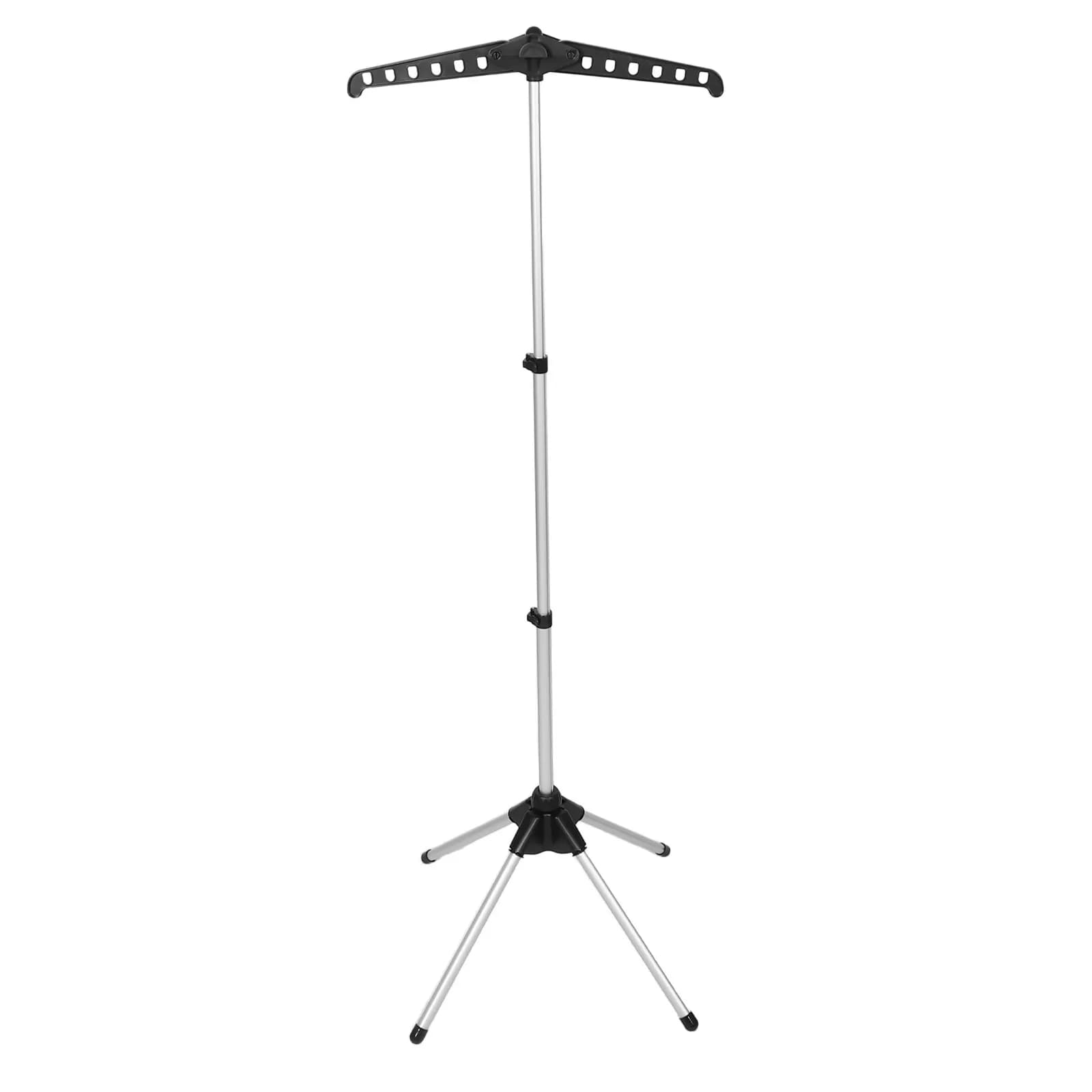 Aluminum Alloy Telescopic Steamer Clothes Stand Folding Portable Clothes Drying Rack Laundry Room Storage Holder Adjustable
