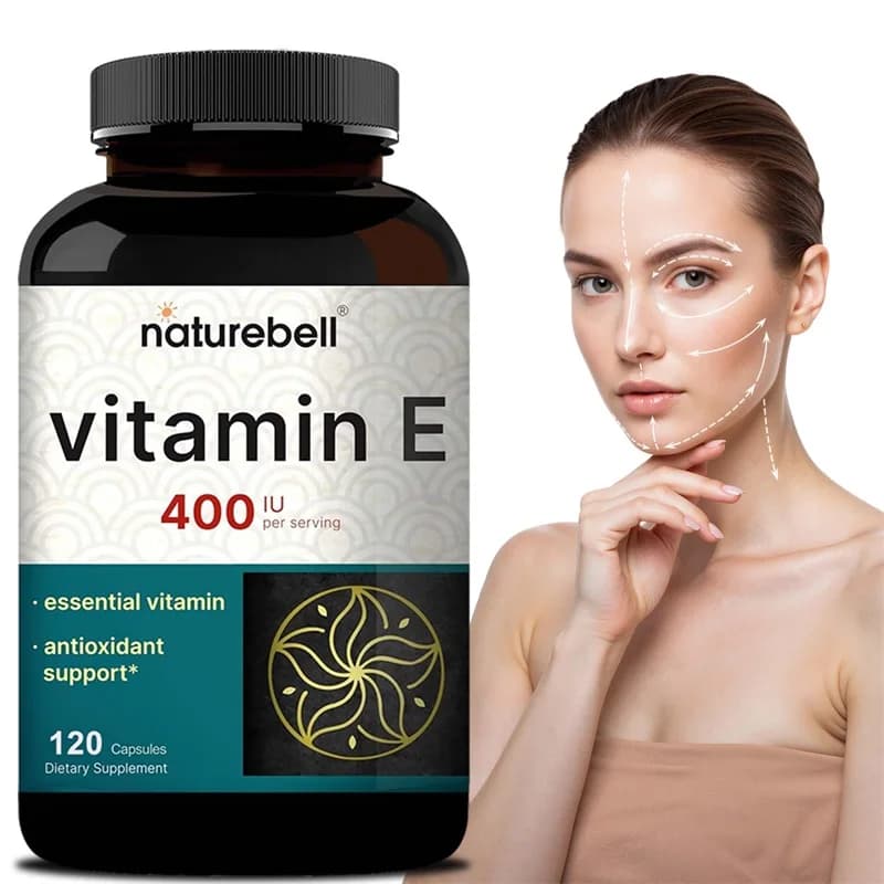 Vitamina E 400 UI - per la salute della pelle, dei capelli, del sistema circolatorio e il supporto del sistema immunitario - Integratore antiossidante