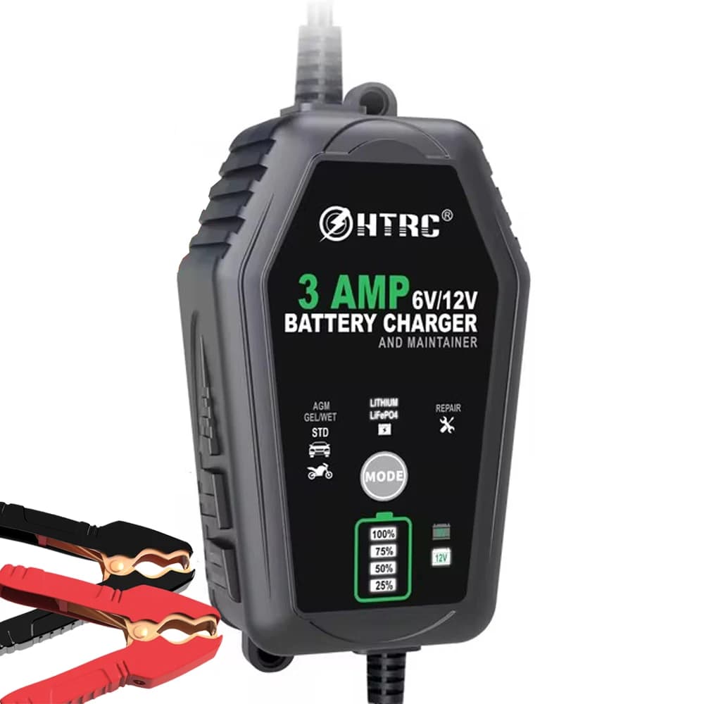 HTRC 6V 12V 3A caricabatteria intelligente per batterie al litio LiFePO4 al piombo caricabatteria automatico per moto da auto