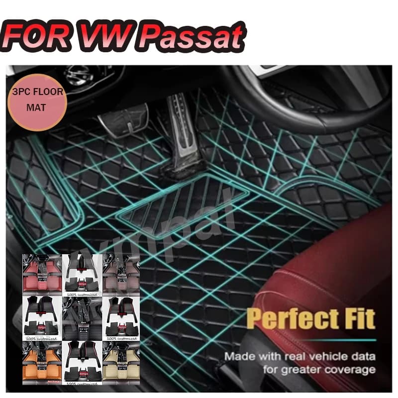 Tappetini auto di LUSSO per Passat 2019 2018 2017 2016 2015 2014 2013 2012