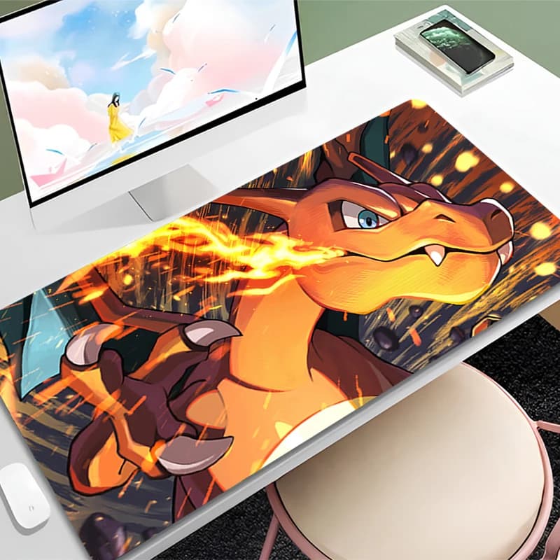 Tappetino per mouse Anime P-Pokemon dragon Accessori da gioco Mousepad Gamer PC Completo Tastiera per computer Tappetino da scrivania Varmilo Table