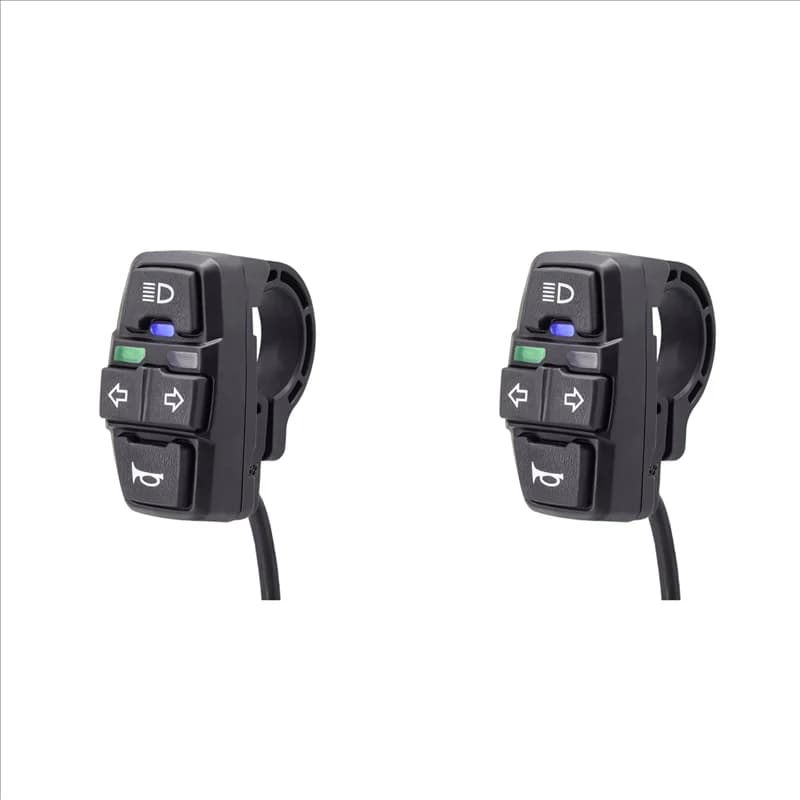 2X Ebike Interruttore Della Luce + Corno E Interruttore Della Luce di Girata Scooter Bicicletta Elettrica Bici Intelligente Accessori Fai Da Te, 36V-B60B