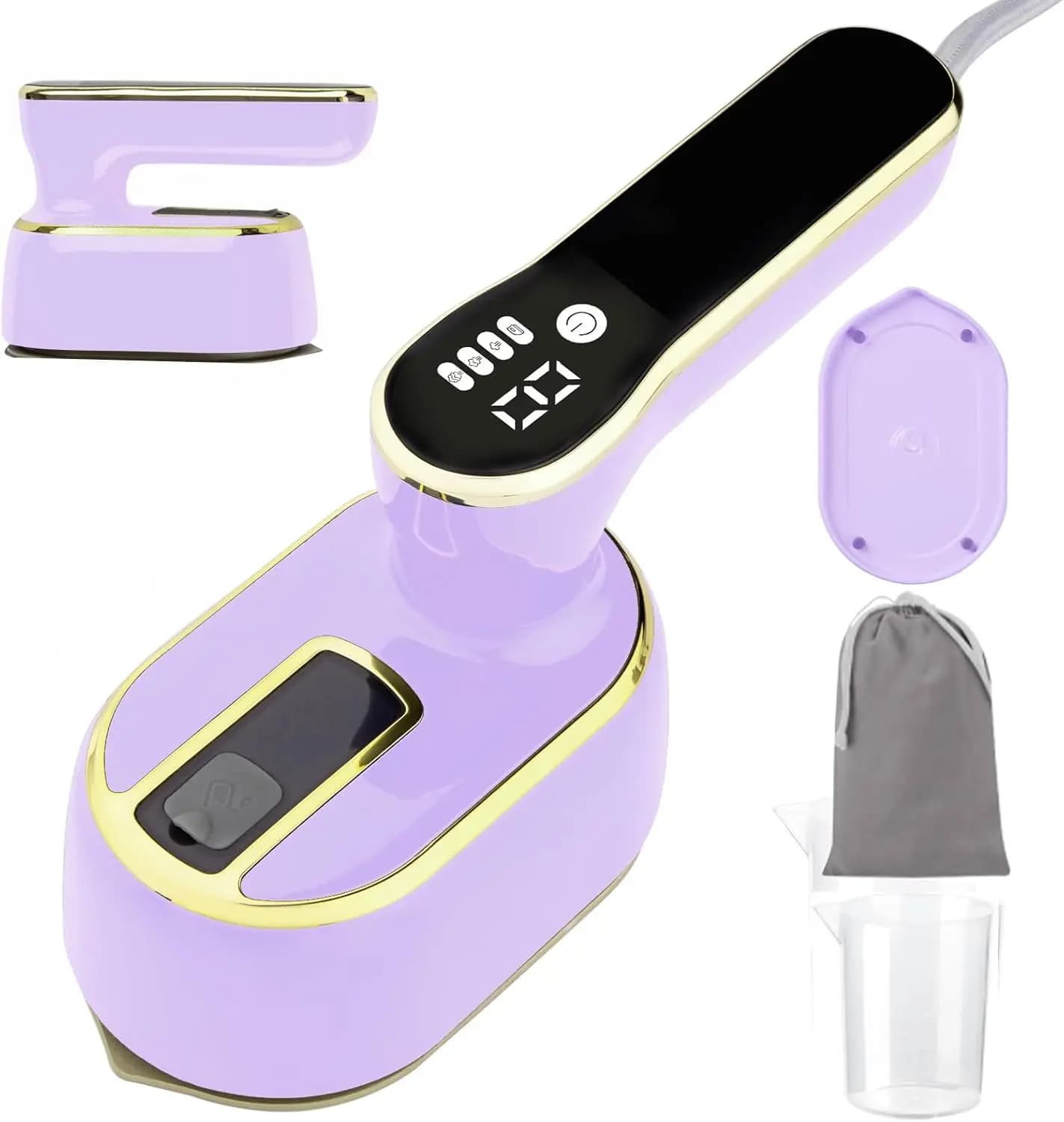 Ferro da stiro a vapore da viaggio da 1000 W per vestiti Mini macchina da stiro a vapore portatile a LED Formato da viaggio Indumento da viaggio Vaporiera portatile