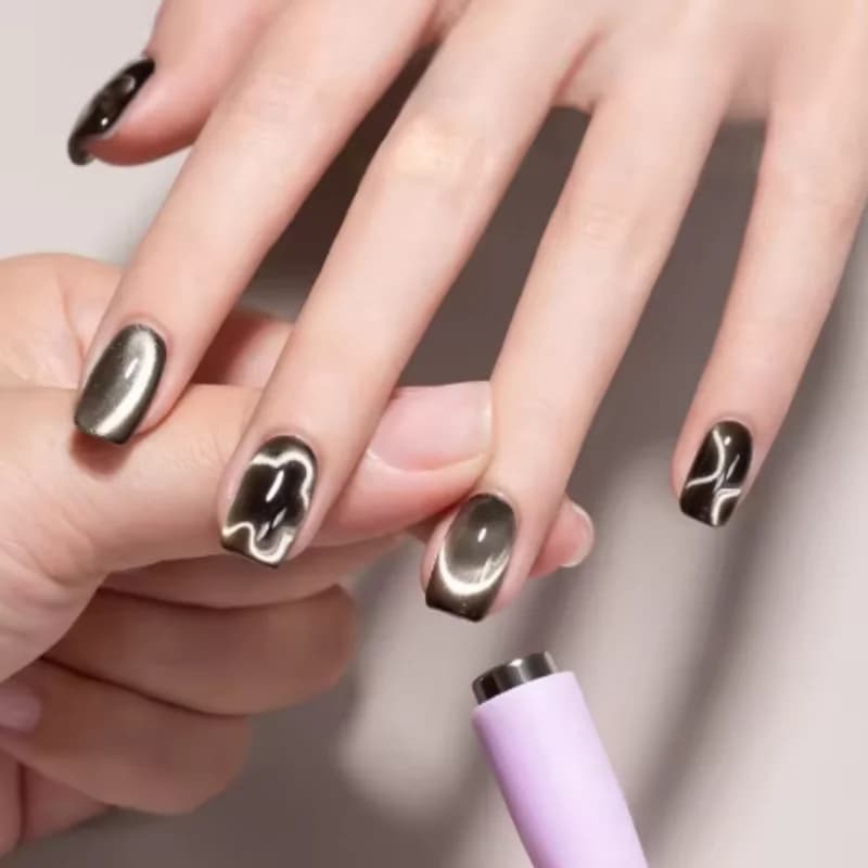 Strumento Magnetico 4 in 1 per Nail Art, Design Unghie Effetto Occhio di Gatto, Ideale per Principianti