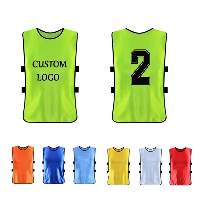 6 pezzi gilet da calcio maglie allenamento sportivo gilet in rete basket sciolto cricket calcio pallavolo rugby squadra accessori sportivi