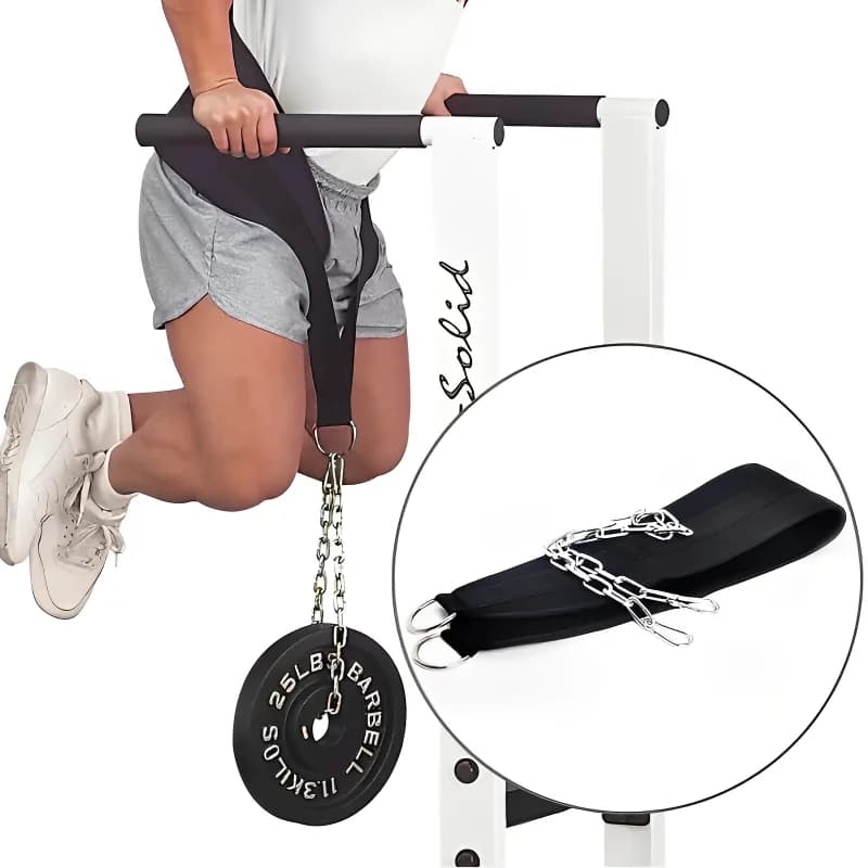 Weightlift Rear Gym with Fitness Chain Bodybuilding Pull Up Strength Training Waist Strap For Load Belt Thickness