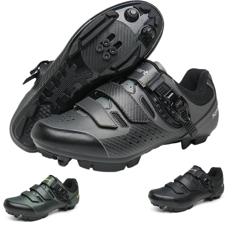 Scarpe da mountain bike da uomo MTB, tomaia traspirante, scarpe da ciclismo da corsa su strada per donna, compatibili con SPD e Peloton