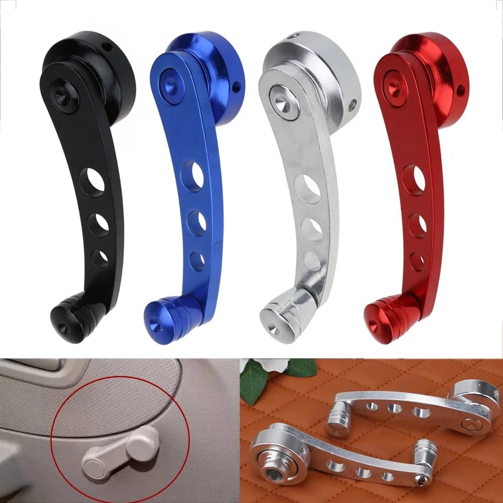 Maniglia universale per chiusura del finestrino dell'auto, maniglia a manovella, maniglia manuale per chiusura del vetro del finestrino dell'auto in lega di alluminio