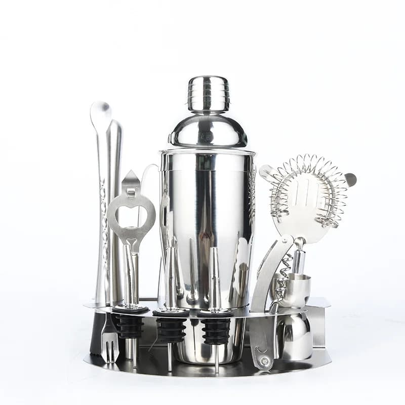 Set Completo di Accessori per Cocktail, Shaker e Utensili da Barman in Acciaio Inossidabile