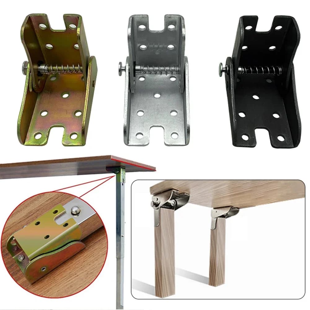 Cerniera di supporto pieghevole Raccordi per gambe da tavolo autobloccanti da 90 gradi Staffe di supporto pieghevoli Cerniera da tavolo Sedia Accessori hardware