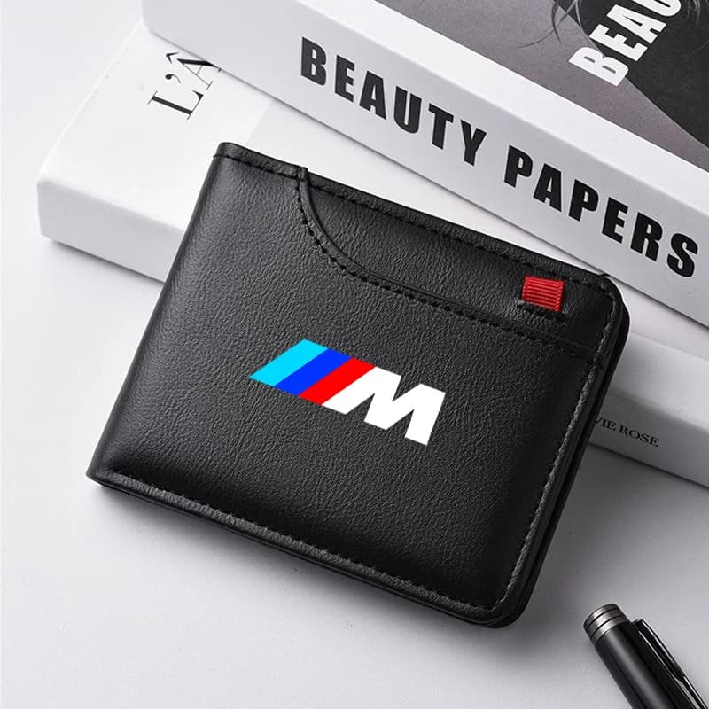 For BMW E46 E90 E60 F10 E39 F30 E36 F20 E91 E30 G30 E53 F31 G20 Car Wallet Leather Mini Credit Card Purse Portable Small Wallet