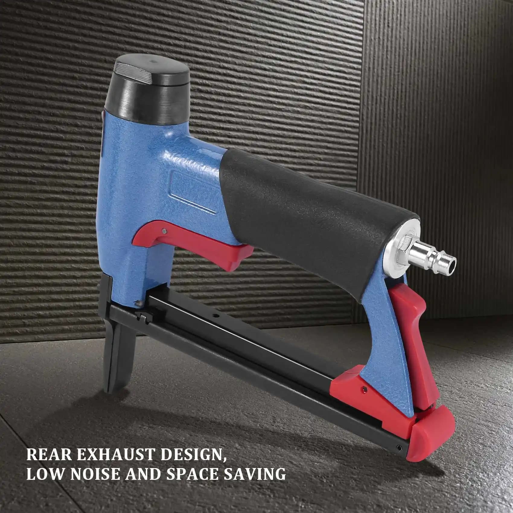 Graffettatrice Pneumatica Leggera 8016LN a Bocca Lunga, Utensile per Graffette Sottili, Strumento per Mobili, Alimentazione ad Aria Compressa