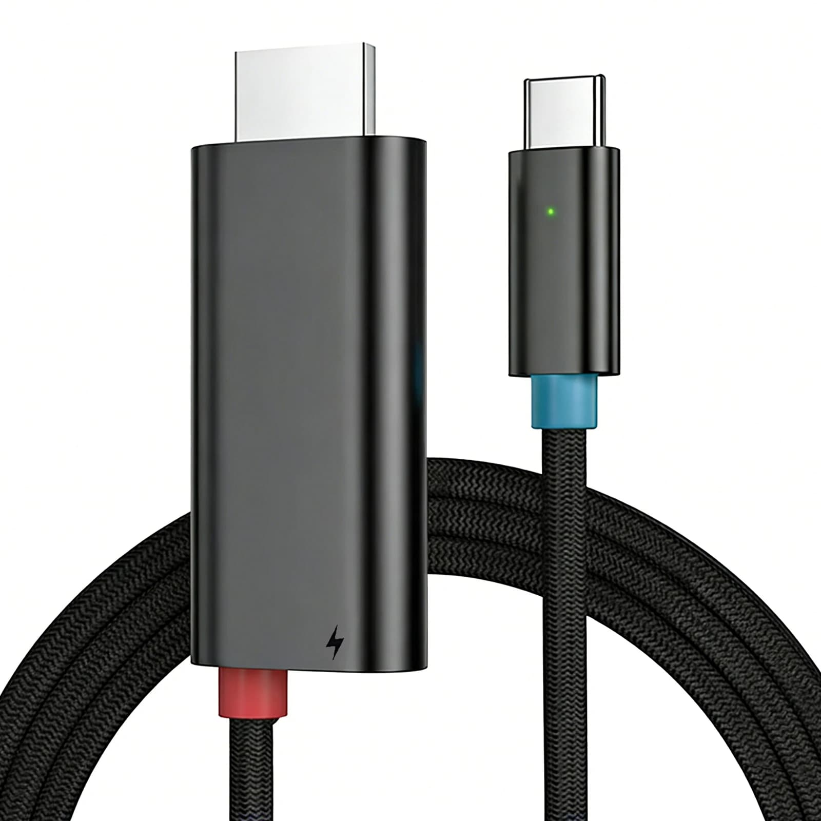 Type C to HDMI Cable Adapter for Switch 2 Dock Station, 4K@60Hz HDR PD3.0 100W, Compatible for Switch 2/Switch/OLED