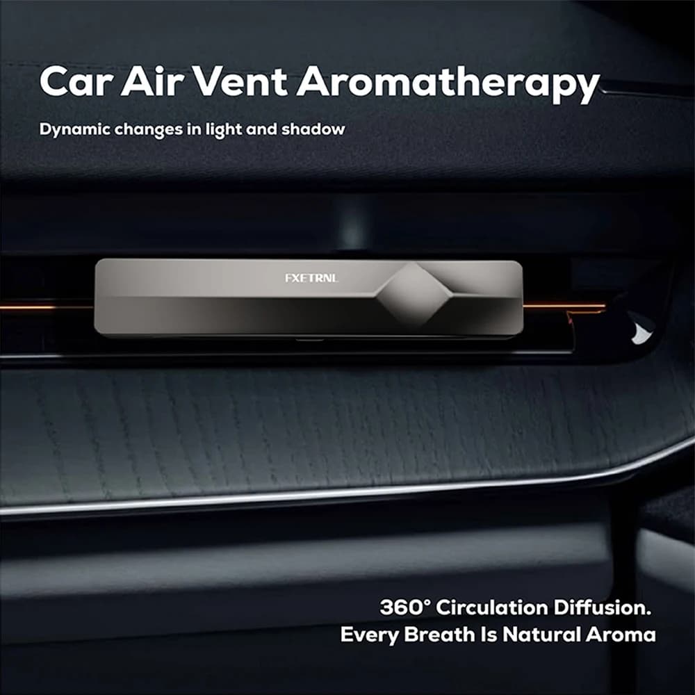 Auto perfume vent clip with deodorant diffuser for modern and elegant car with universal charging sticks