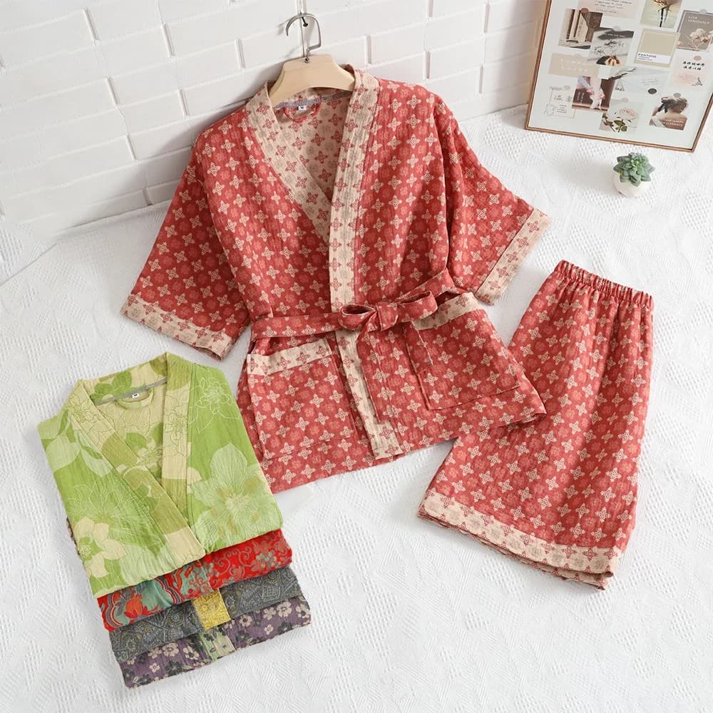 Accappatoio in cotone a doppio filo jacquard per hotel, abbigliamento per fisioterapia, massaggio, sauna, abbigliamento da bagno per coppie