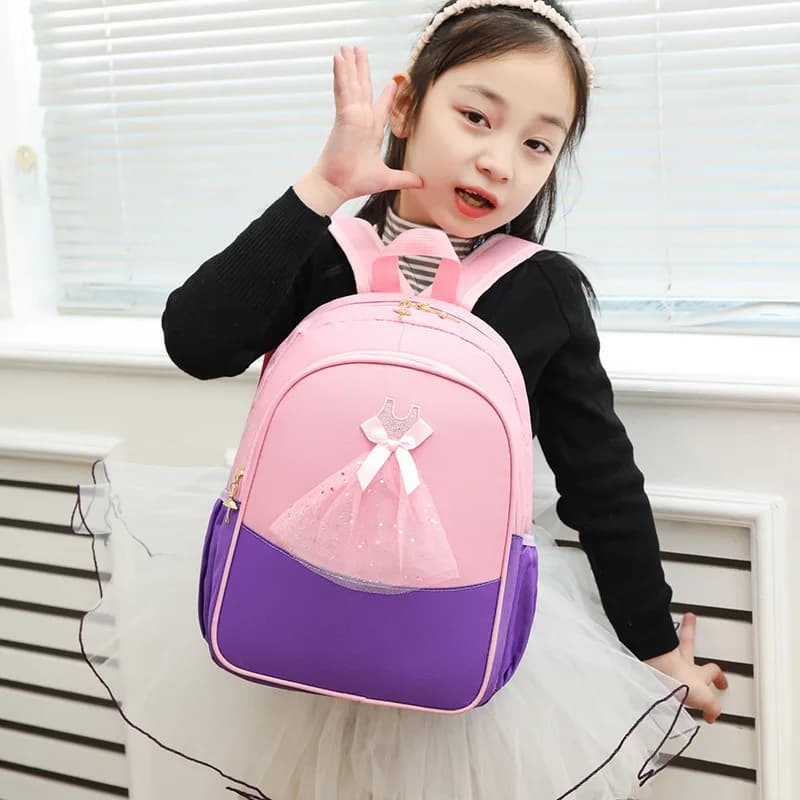 Zaino per la scuola dei bambini Sweet Girls causale Princess Dance borsa a tracolla Fashion Kids Ballet Storage zaino per l'asilo Chic