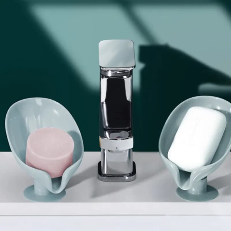 Organizzatore da Bagno Senza Foratura con Ventosa, Porta Sapone a Drenaggio Rapido, Contenitore per la Conservazione del Sapone