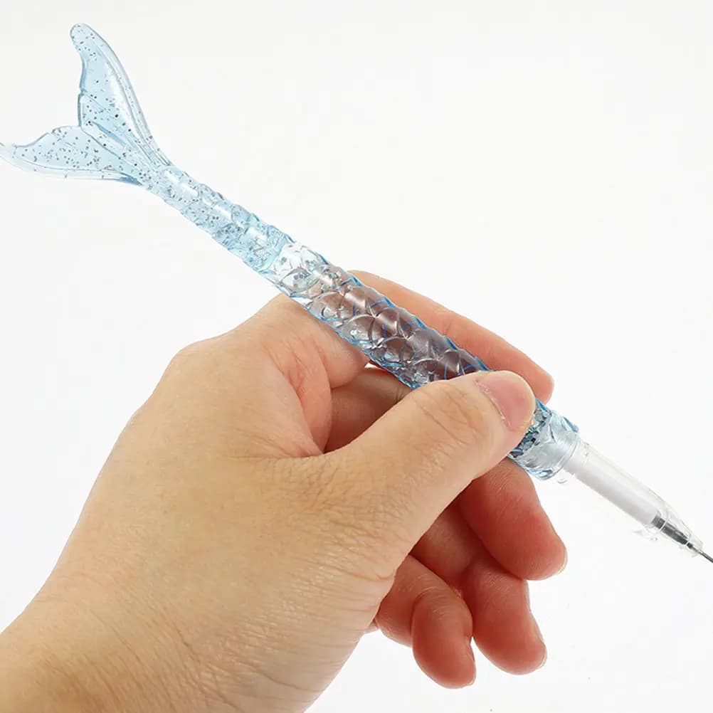 8 pezzi adorabili penne gel a forma di sirena, penne con inchiostro per scrittura fluida, per bambini, studenti, scuola, ufficio, penne decorative portatili per scrittura