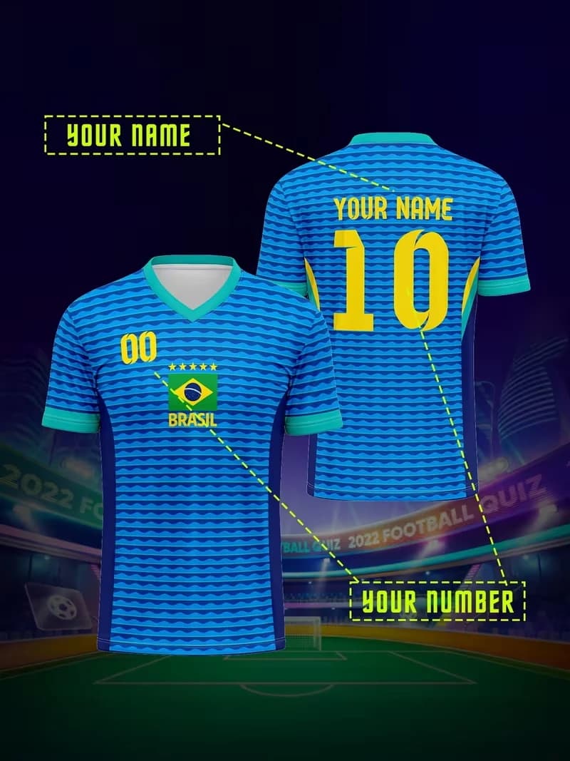2026 Maglia da calcio Maillot da uomo Magliette sportive Five Star Brasile Maglietta grafica Moda Uomo Donna Manica corta Bambini Tees Tops