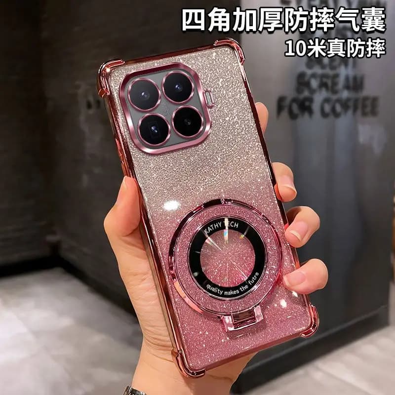 For Xiaomi 17T Pro 15TPro 14T 13T Xiaomi 17T Phone Case 3D Gradient Glitter With Holder stand Back Cover