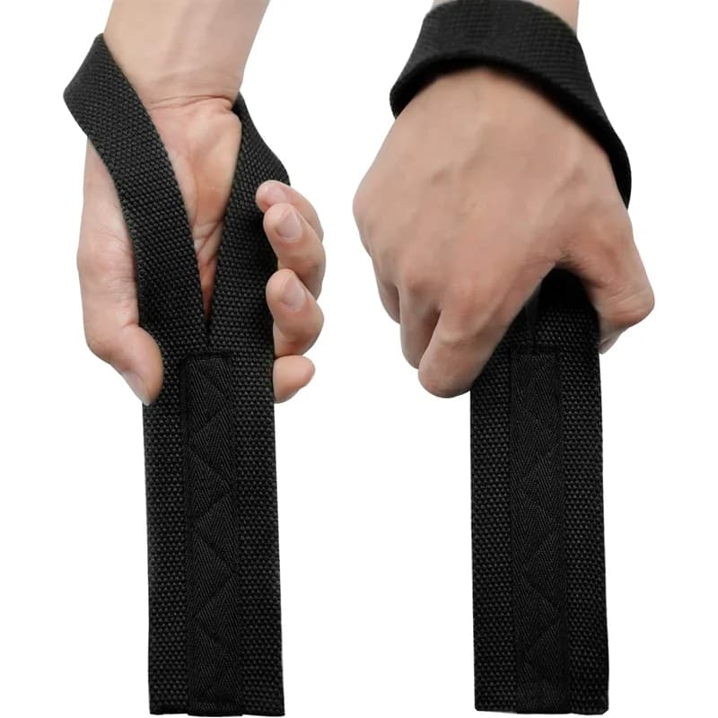 1 paio di cinturini da polso per sollevamento pesi per sollevamento pesi Powerlifting allenamento della forza Crossfit Fitness fascia da polso in cotone resistente